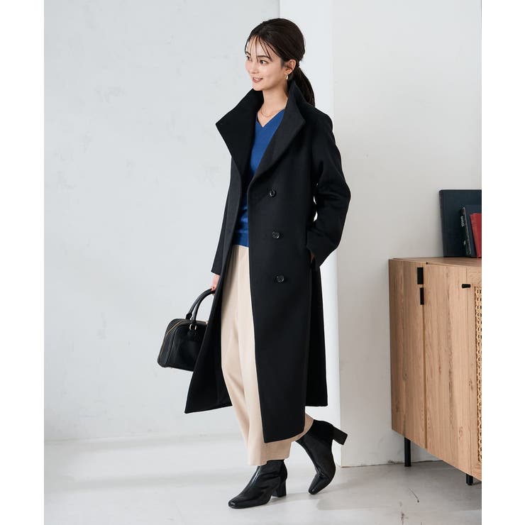 【2WAY】折り返しラペルロングコート | a.v.v【WOMEN】 | 詳細画像10 