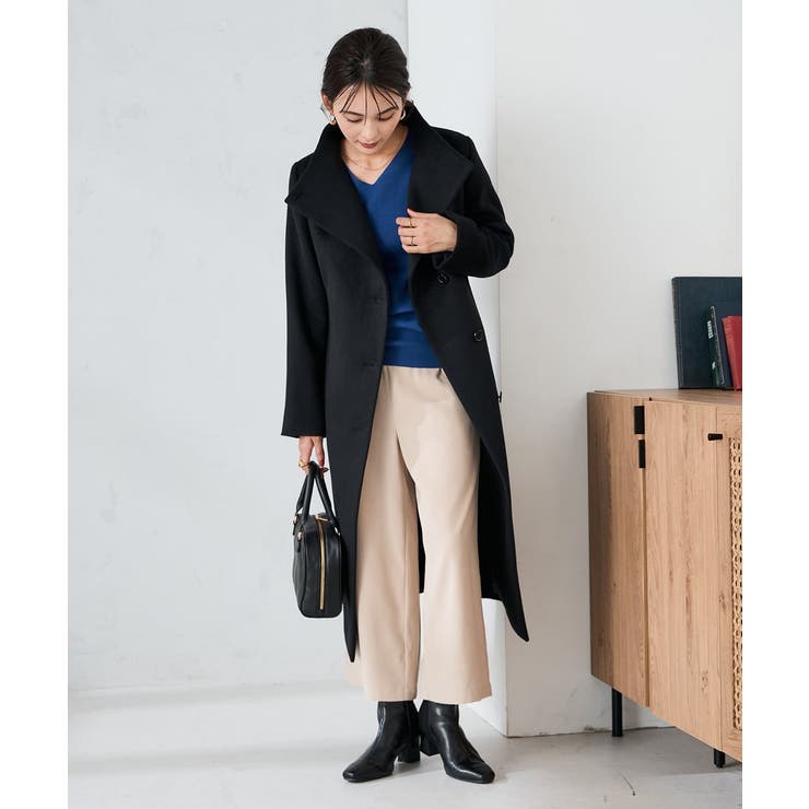 【2WAY】折り返しラペルロングコート | a.v.v【WOMEN】 | 詳細画像11 