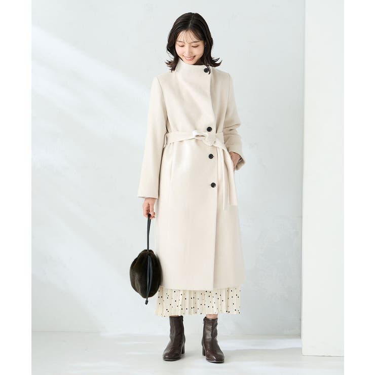 【2WAY】折り返しラペルロングコート | a.v.v【WOMEN】 | 詳細画像14 