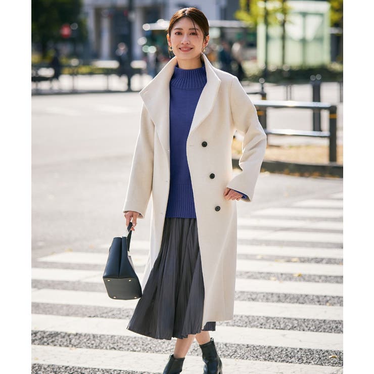 【2WAY】折り返しラペルロングコート | a.v.v【WOMEN】 | 詳細画像18 