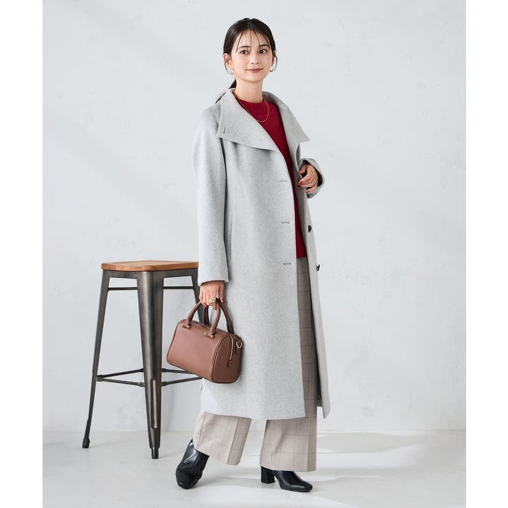 【2WAY】折り返しラペルロングコート | a.v.v【WOMEN】 | 詳細画像2 