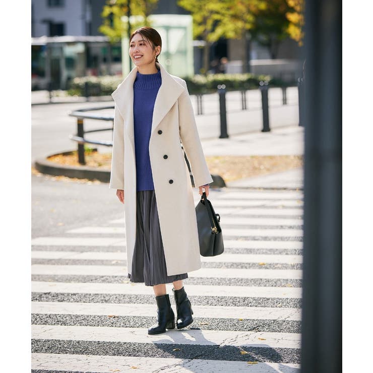 【2WAY】折り返しラペルロングコート | a.v.v【WOMEN】 | 詳細画像20 