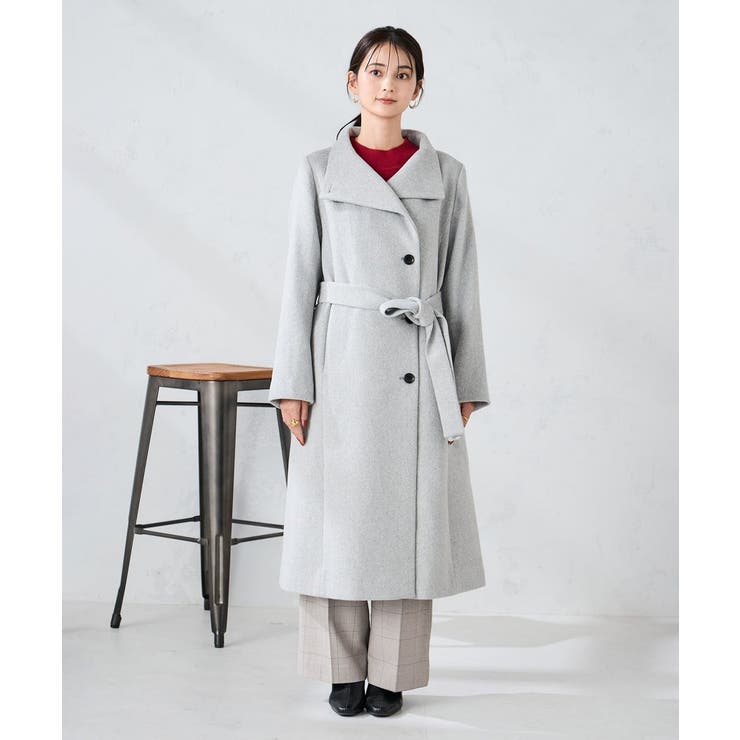 【2WAY】折り返しラペルロングコート | a.v.v【WOMEN】 | 詳細画像28 