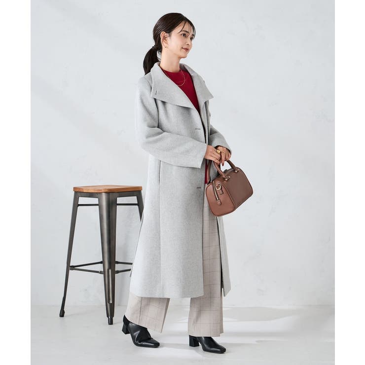 【2WAY】折り返しラペルロングコート | a.v.v【WOMEN】 | 詳細画像3 