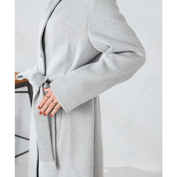 【2WAY】折り返しラペルロングコート | a.v.v【WOMEN】 | 詳細画像34 