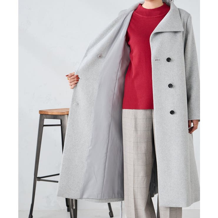 【2WAY】折り返しラペルロングコート | a.v.v【WOMEN】 | 詳細画像36 