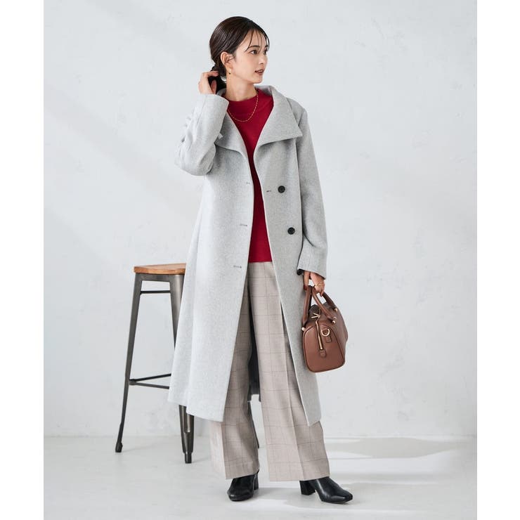 【2WAY】折り返しラペルロングコート | a.v.v【WOMEN】 | 詳細画像4 