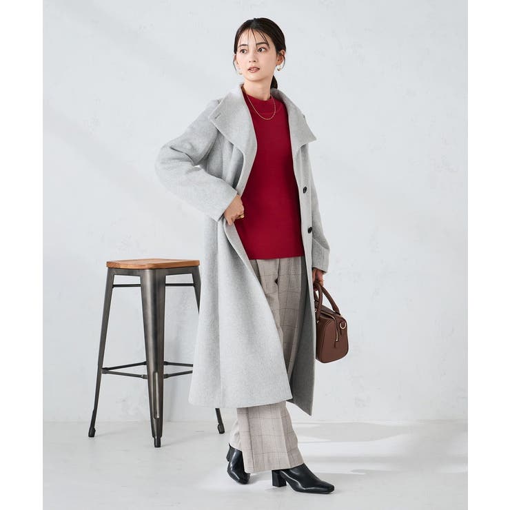 【2WAY】折り返しラペルロングコート | a.v.v【WOMEN】 | 詳細画像5 