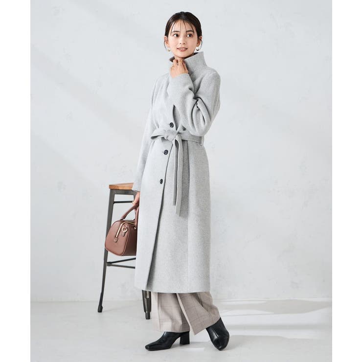 【2WAY】折り返しラペルロングコート | a.v.v【WOMEN】 | 詳細画像9 