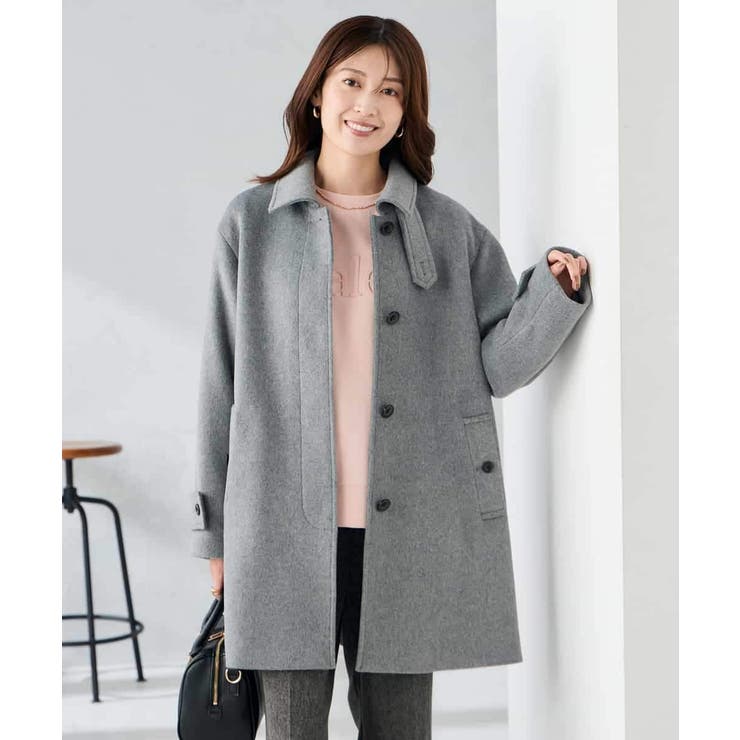 ダークグレー | ステンカラーミディコート | a.v.v【WOMEN】