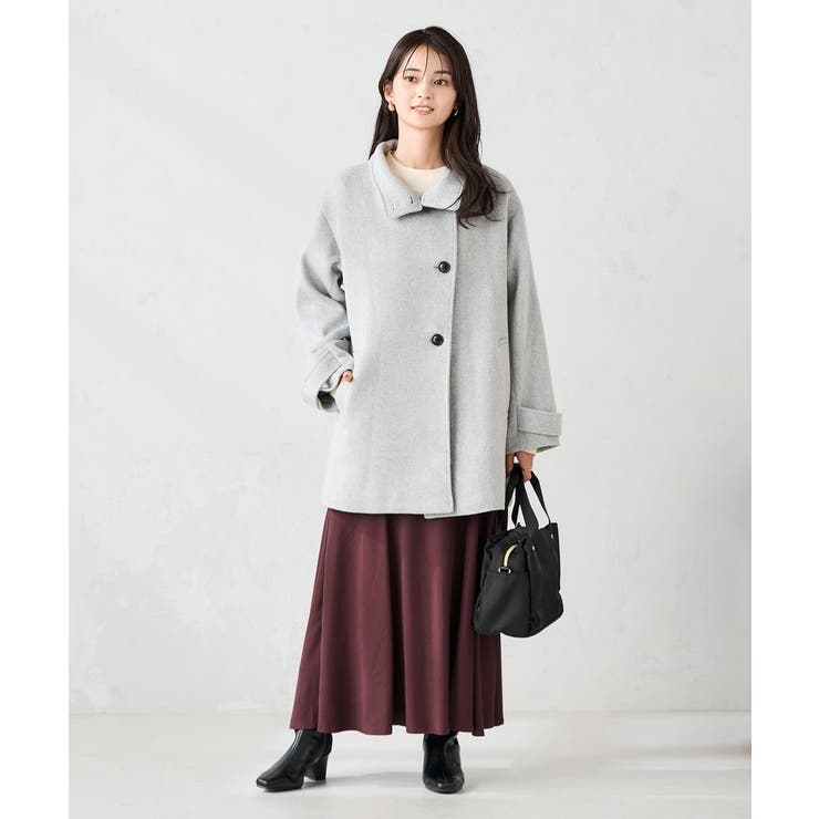 スタンドカラーミディコート | a.v.v【WOMEN】 | 詳細画像32 