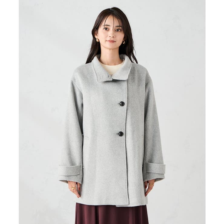 スタンドカラーミディコート | a.v.v【WOMEN】 | 詳細画像49 