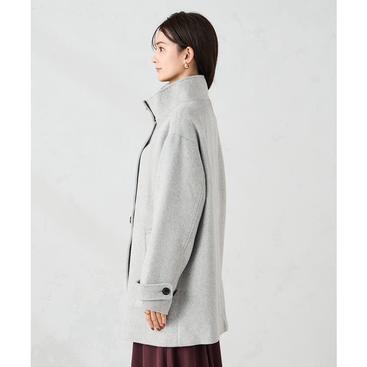 スタンドカラーミディコート | a.v.v【WOMEN】 | 詳細画像50 