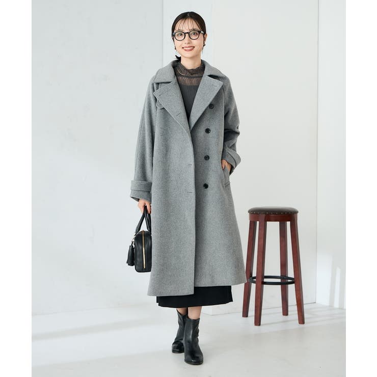 グレー | 【2WAY】テーラードロングコート | a.v.v【WOMEN】