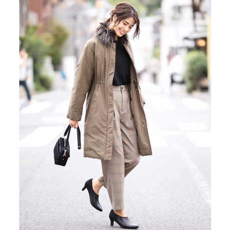 ノーカラーフェイクファー付2WAYダウン[品番：ITKW0008706