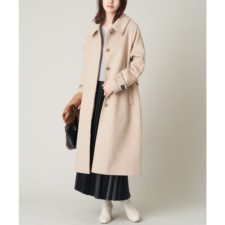 ベージュ | ステンカラーロングコート | a.v.v【WOMEN】
