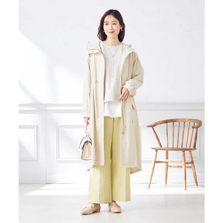 アイボリー | ドロストフーディーロングコート | a.v.v【WOMEN】