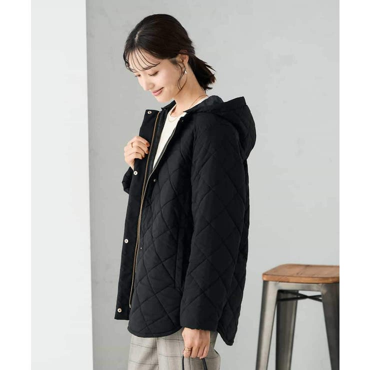ブラック | キルティングミドルコート | a.v.v【WOMEN】