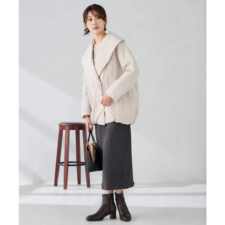 ショールカラー中綿コート | a.v.v【WOMEN】 | 詳細画像12 