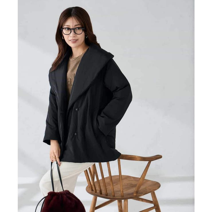 ショールカラー中綿コート | a.v.v【WOMEN】 | 詳細画像13 