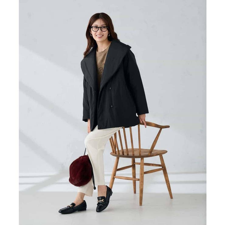 ショールカラー中綿コート | a.v.v【WOMEN】 | 詳細画像20 