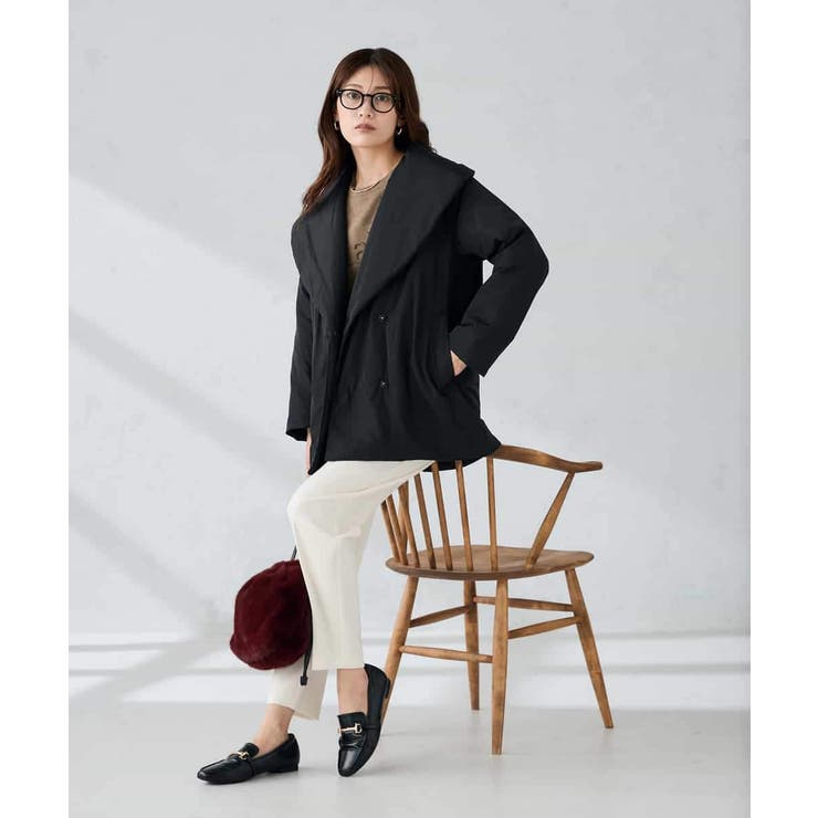 ショールカラー中綿コート | a.v.v【WOMEN】 | 詳細画像22 