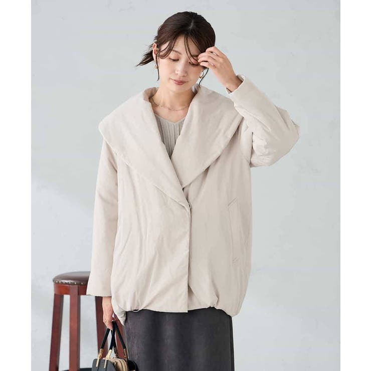 ショールカラー中綿コート | a.v.v【WOMEN】 | 詳細画像4 