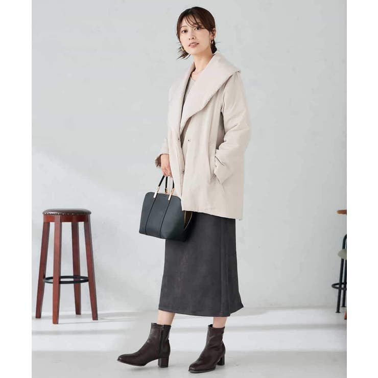 ショールカラー中綿コート | a.v.v【WOMEN】 | 詳細画像7 