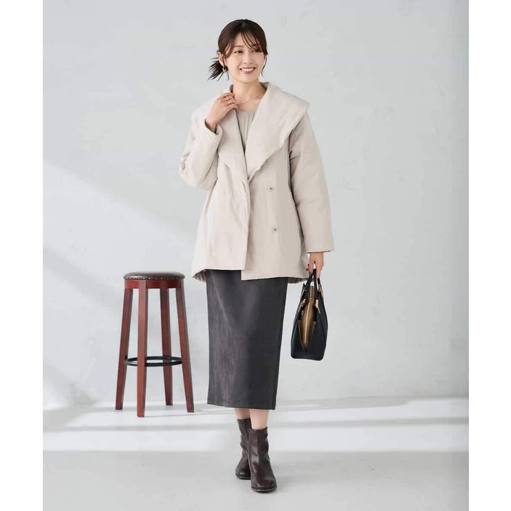 ショールカラー中綿コート | a.v.v【WOMEN】 | 詳細画像8 