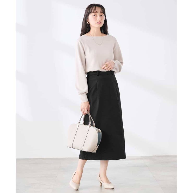 【低身長サイズ】【WEB限定 洗える UVカット】ボートネックパフスリーブニット | a.v.v【WOMEN】 | 詳細画像20 