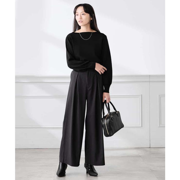 【低身長サイズ】【WEB限定 洗える UVカット】ボートネックパフスリーブニット | a.v.v【WOMEN】 | 詳細画像29 