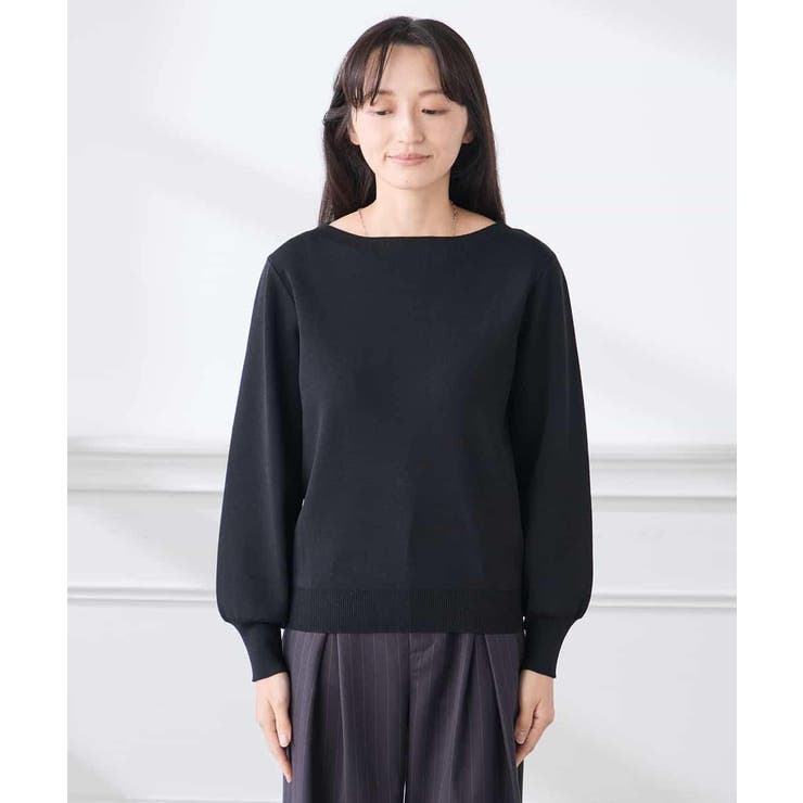 【低身長サイズ】【WEB限定 洗える UVカット】ボートネックパフスリーブニット | a.v.v【WOMEN】 | 詳細画像33 