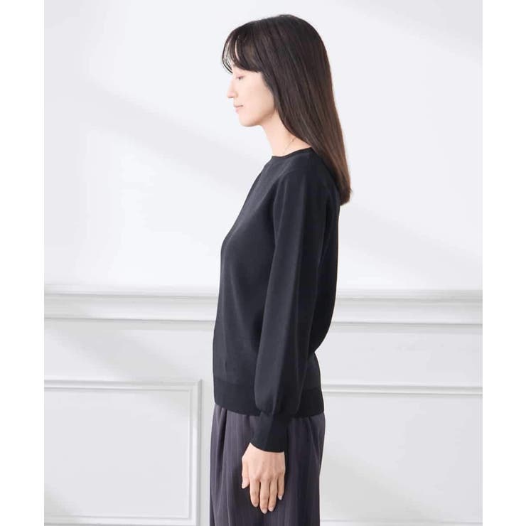 【低身長サイズ】【WEB限定 洗える UVカット】ボートネックパフスリーブニット | a.v.v【WOMEN】 | 詳細画像34 