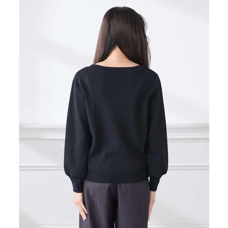 【低身長サイズ】【WEB限定 洗える UVカット】ボートネックパフスリーブニット | a.v.v【WOMEN】 | 詳細画像35 