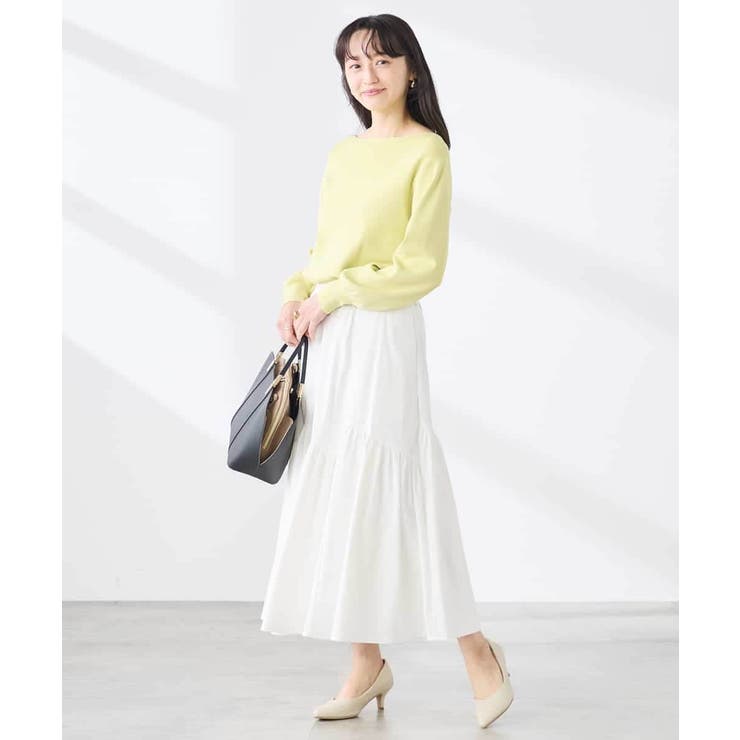 【低身長サイズ】【WEB限定 洗える UVカット】ボートネックパフスリーブニット | a.v.v【WOMEN】 | 詳細画像5 