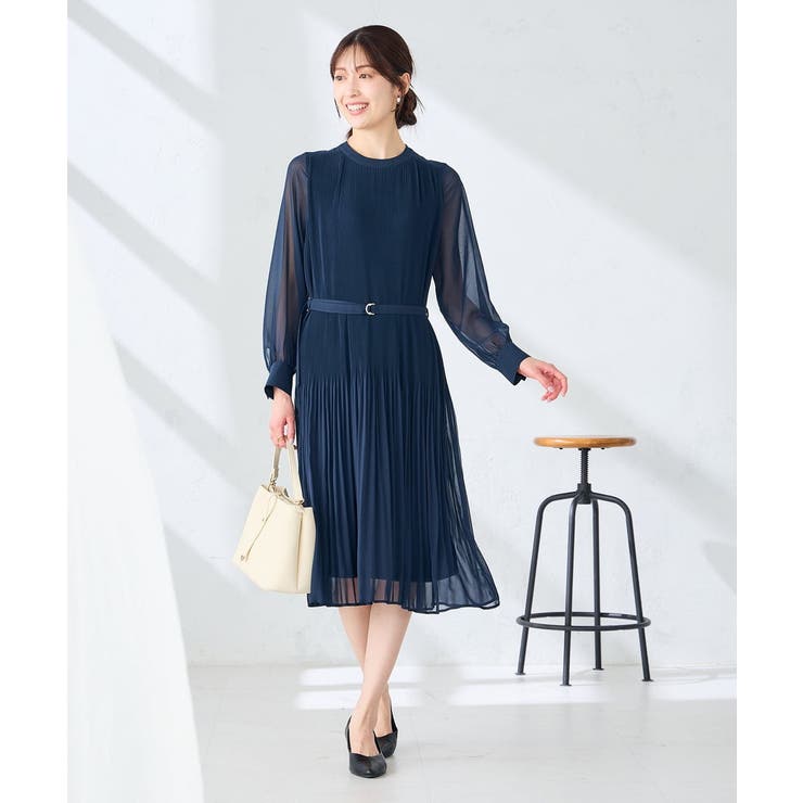 【WEB限定】ランダムプリーツワンピース | a.v.v【WOMEN】 | 詳細画像8 
