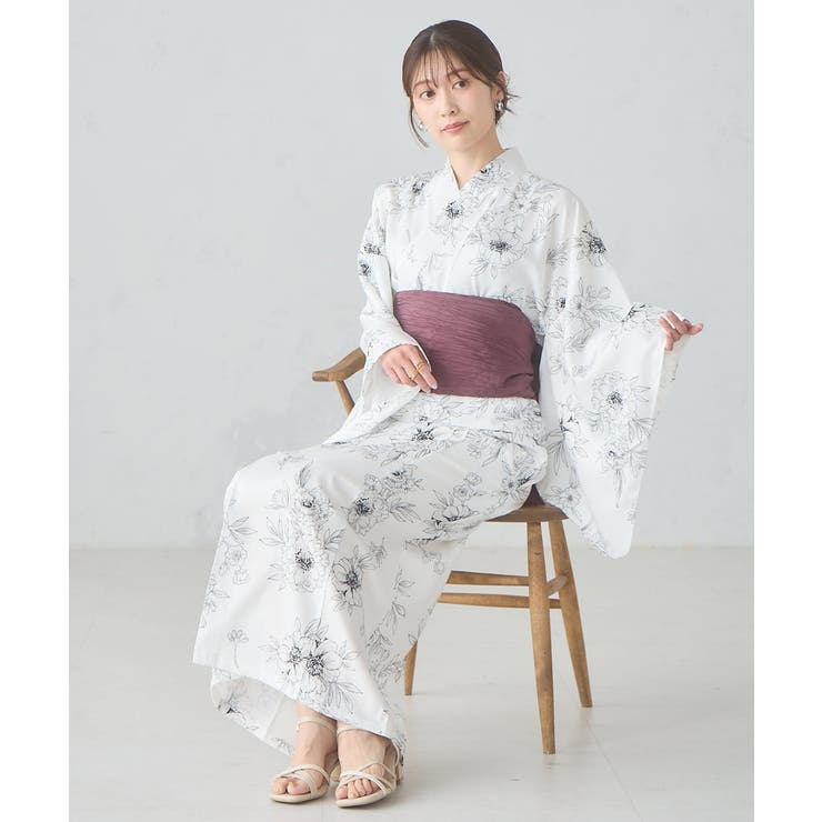 二部式で簡単に着られる！セパレート浴衣 3点セット【接触冷感 洗える | a.v.v【WOMEN】 | 詳細画像25 