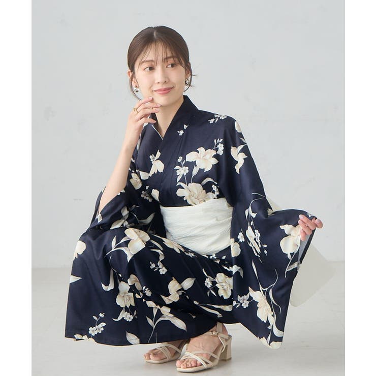 二部式で簡単に着られる！セパレート浴衣 3点セット【接触冷感 洗える | a.v.v【WOMEN】 | 詳細画像3 