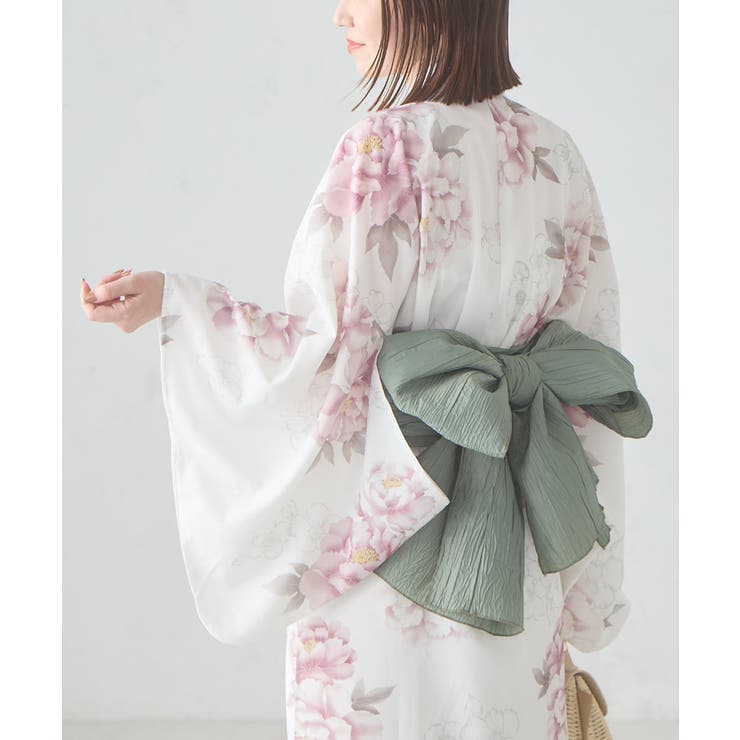ピンク | 二部式で簡単に着られる！セパレート浴衣 3点セット【接触冷感 洗える | a.v.v【WOMEN】