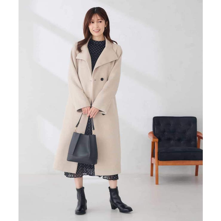 【WEB限定】2WAY 折り返し ラペル ロング コート | a.v.v【WOMEN】 | 詳細画像2 