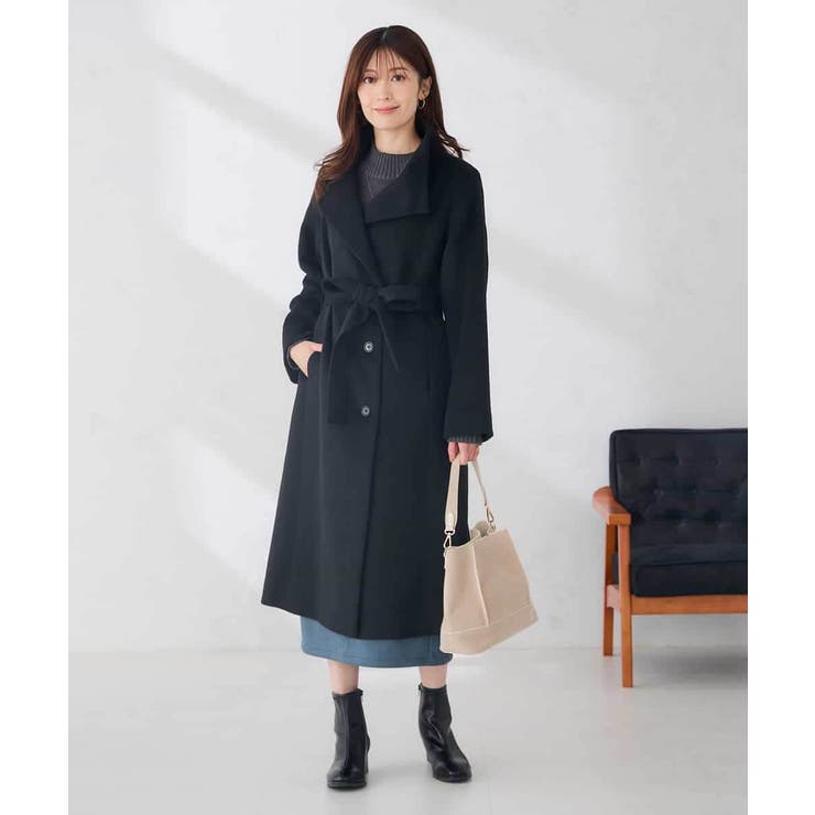【WEB限定】2WAY 折り返し ラペル ロング コート | a.v.v【WOMEN】 | 詳細画像20 