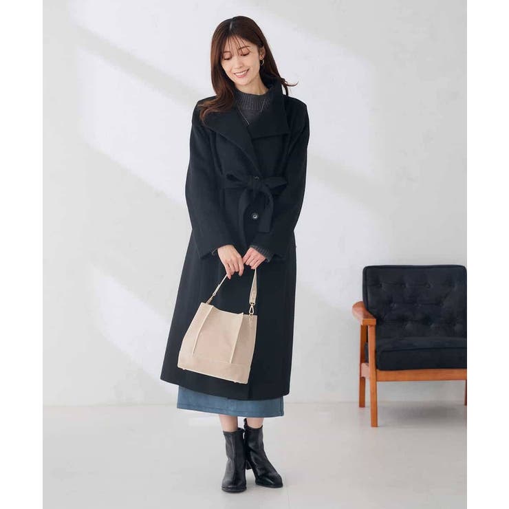 【WEB限定】2WAY 折り返し ラペル ロング コート | a.v.v【WOMEN】 | 詳細画像22 
