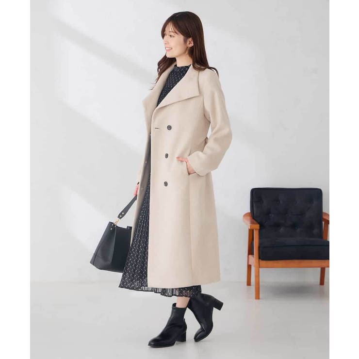 【WEB限定】2WAY 折り返し ラペル ロング コート | a.v.v【WOMEN】 | 詳細画像4 