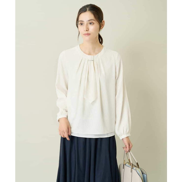 【マルチウェイ】ボウタイメタルチャームブラウス | a.v.v【WOMEN】 | 詳細画像16 