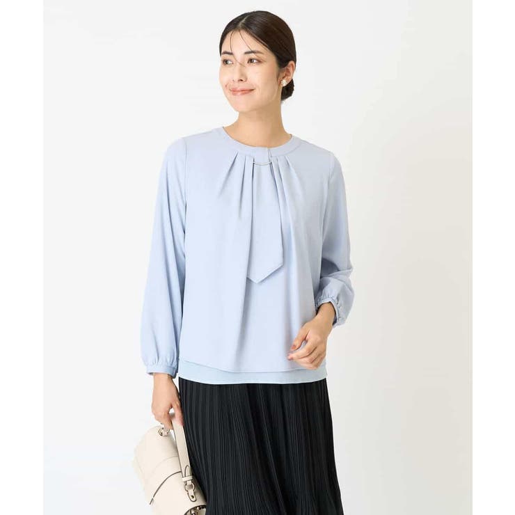 【マルチウェイ】ボウタイメタルチャームブラウス | a.v.v【WOMEN】 | 詳細画像3 