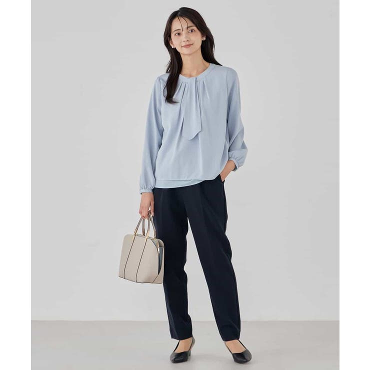 【洗える/ストレッチ】ボウタイメタルチャームブラウス | a.v.v【WOMEN】 | 詳細画像11 