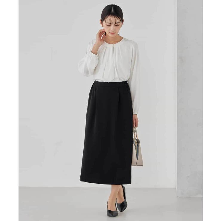 【洗える/ストレッチ】ボウタイメタルチャームブラウス | a.v.v【WOMEN】 | 詳細画像30 