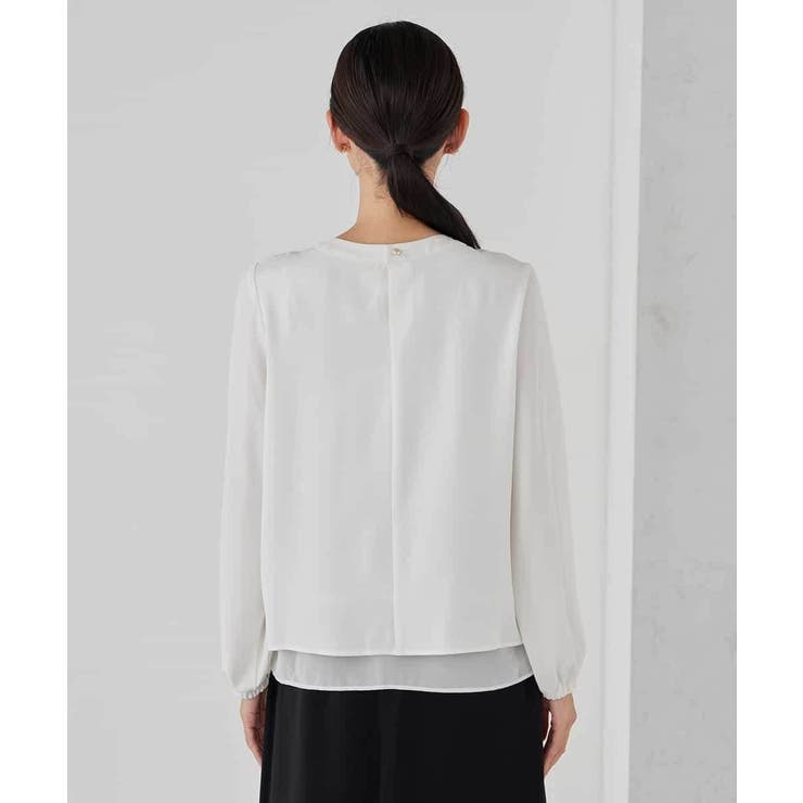 【洗える/ストレッチ】ボウタイメタルチャームブラウス | a.v.v【WOMEN】 | 詳細画像34 