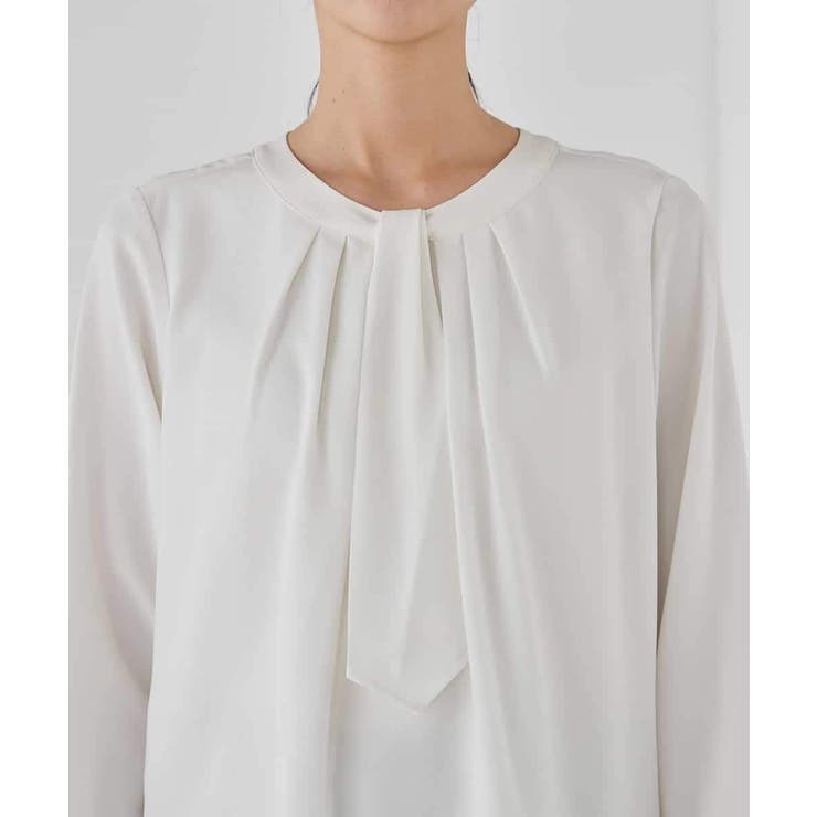 【洗える/ストレッチ】ボウタイメタルチャームブラウス | a.v.v【WOMEN】 | 詳細画像37 