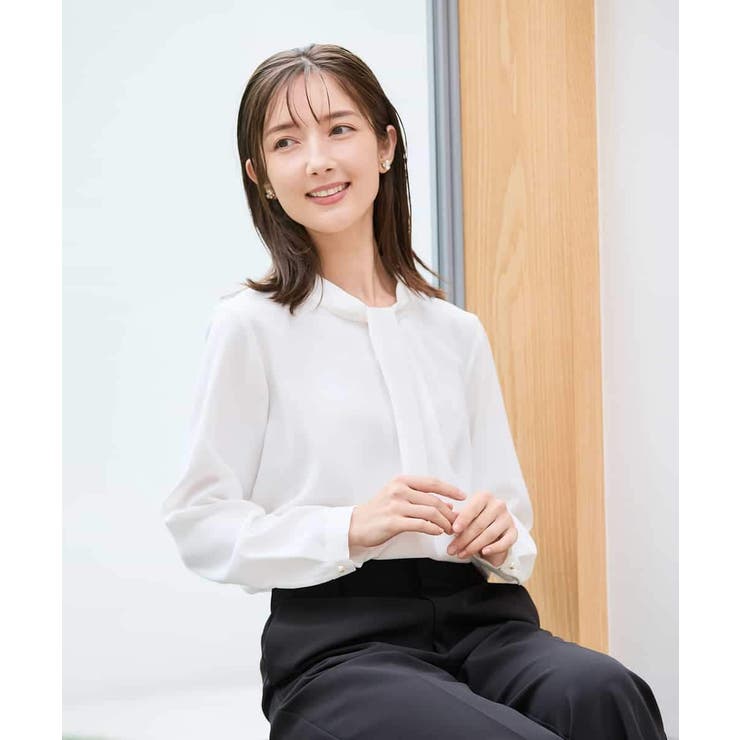 【洗える】ボウタイ風ブラウス | a.v.v【WOMEN】 | 詳細画像39 